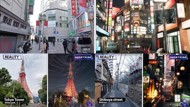 Comparan la Shibuya de GhostWire: Tokyo con la zona de Tokio real