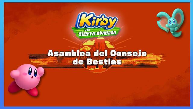 Asamblea del Consejo de Bestias en Kirby y la tierra olvidada: Waddle Dees y misiones - Kirby y la tierra olvidada