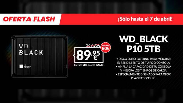 WESTERN DIGITAL WD BLACK P10 5TB de oferta en GAME