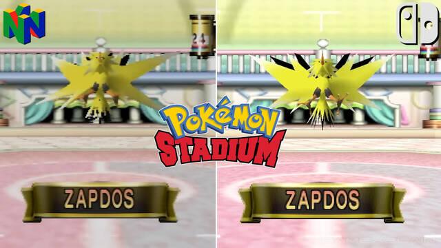 Comparativa de Pok�mon Stadium en Nintendo 64 y Nintendo Switch