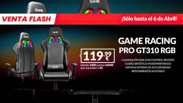 Silla gaming Racing PRO RGB GT310 de oferta en GAME por tiempo limitado
