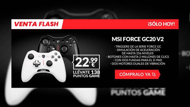 MSI FORCE GC20 V2 mando de oferta en GAME s�lo hoy por 22,99 euros