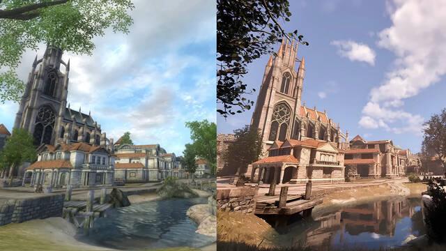 Todav�a no ha salido y las primeras comparativas dejan claro que Oblivion Remastered es m�s que una remasterizaci�n