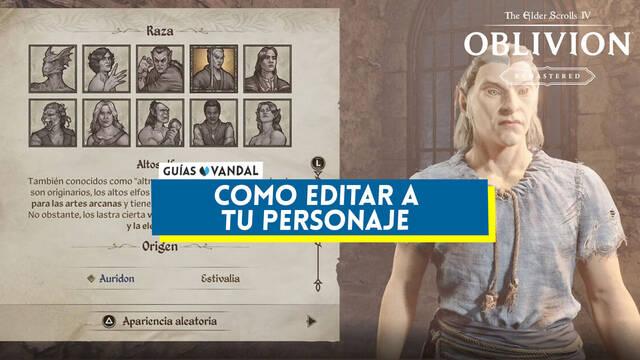 �Se puede cambiar el aspecto del personaje en Oblivion Remastered despu�s de crearlo? - The Elder Scrolls IV: Oblivion Remastered