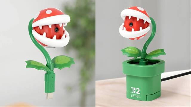 Anunciada una c�mara para Nintendo Switch 2 m�s econ�mica y con forma de Planta Pira�a de Super Mario Bros.