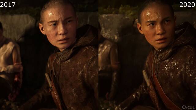 Comparan la misma escena de The Last of Us 2 en 2017 y en 2020.