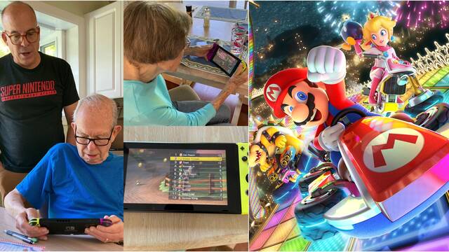 Doug Bowser ense�a a sus padres a jugar a Mario Kart 8 Deluxe