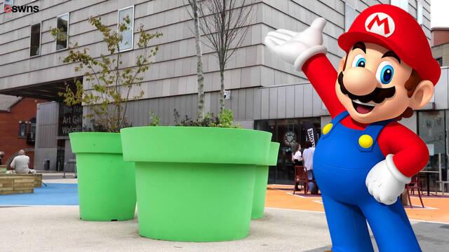 El ayuntamiento de un pueblo de Inglaterra instala macetas parecias a las tuber�as de Mario