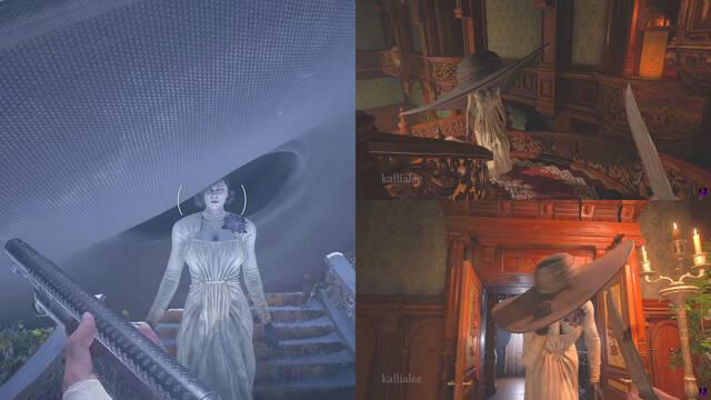 Mod para Resident Evil 8: Village hace crecer el sombrero de Lady Dimitrescu al mirarla