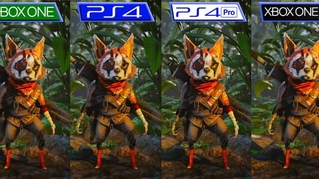 As� es Biomutant comparado en PS4, Xbox One, PS4 Pro y Xbox One X.