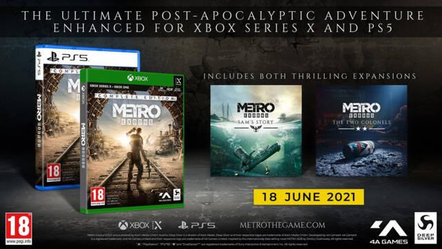 Metro Exodus Complete Edition llegar� a PS5 y Xbox Series X/S el 18 de junio.