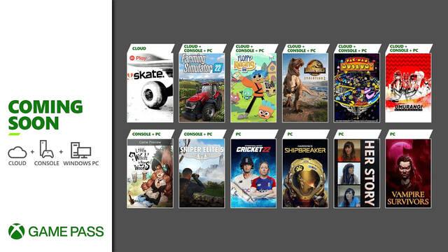 Xbox Game Pass recibe nuevos juegos en la segunda oleada de mayo.