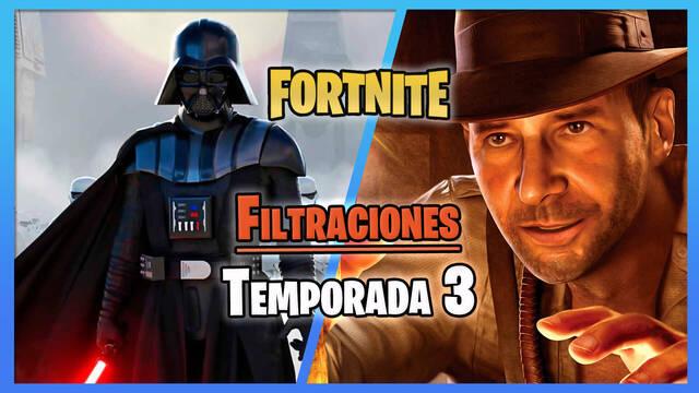 Fortnite: Nuevo rumor de skins de Darth Vader e Indiana Jones en la Temporada 3