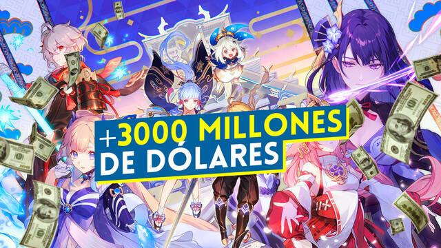 Genshin Impact recauda más de 3000 millones de dólares