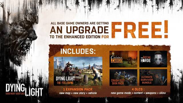 Dying Light Enhanced Edition gratis para los poseedores del juego base