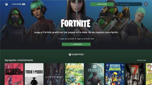 Fortnite Battle Royale gratis con Xbox Cloud Gaming