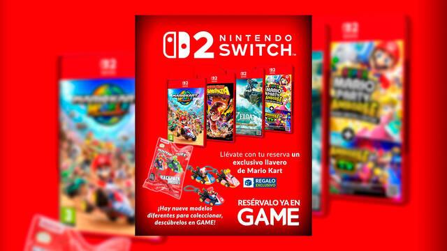 Llavero de Mario Kart de regalo con la reserva de juegos de Switch 2.