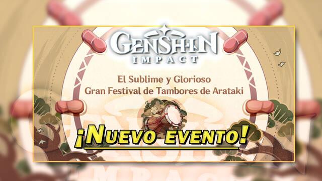Genshin Impact: Todos los detalles del evento Sublime y Glorioso Gran Festival de Tambores de Arataki