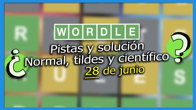 Wordle: portada para el 28 de junio con la noticia que incluye las pistas y solución al Wordle normal, con tildes y científico