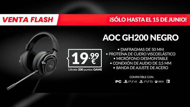 Auriculares AOC GH200 de oferta en GAME por tiempo limitado
