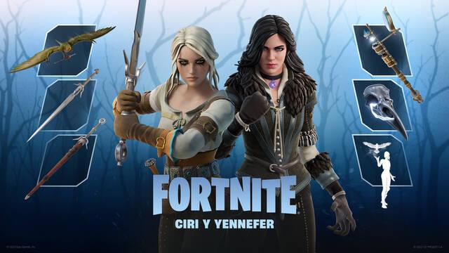 Ciri y Yennefer de The Witcher en Fortnite
