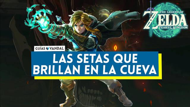 Las setas que brillan en la cueva en Zelda: Tears of the Kingdom - The Legend of Zelda: Tears of the Kingdom