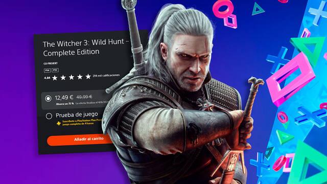 Consigue The Witcher 3: Complete Edition con un 75 % de descuento en PS5 y PS4.