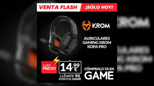 AURICULARES GAMING KROM KOPA PRO COLOR NEGRO por 14,99� s�lo en GAME oferta hoy
