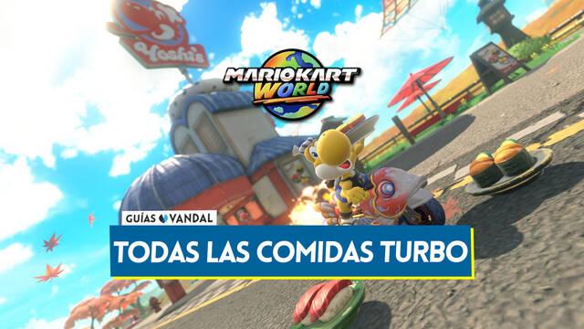 TODAS las comidas turbo de Mario Kart World y d�nde encontrarlas - Mario Kart World