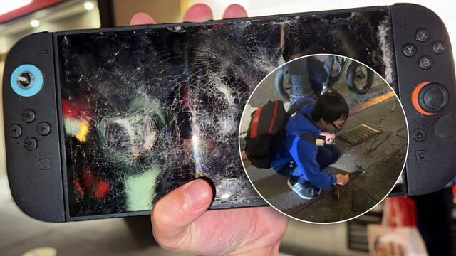 No pod�a faltar: Rompen una Switch 2 el d�a de su lanzamiento delante de la tienda oficial de Nintendo