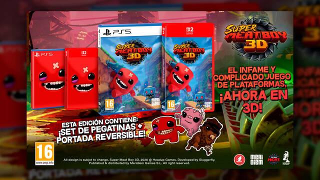 Ya disponible Super Meat Boy 3D en su versión física para Switch 2 y PS5, con edición estándar y especial