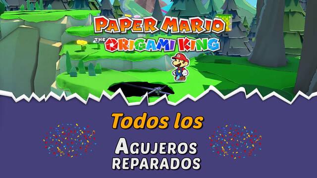 TODOS los Agujeros reparados de Paper Mario: The Origami King y d�nde encontrarlos - Paper Mario: The Origami King