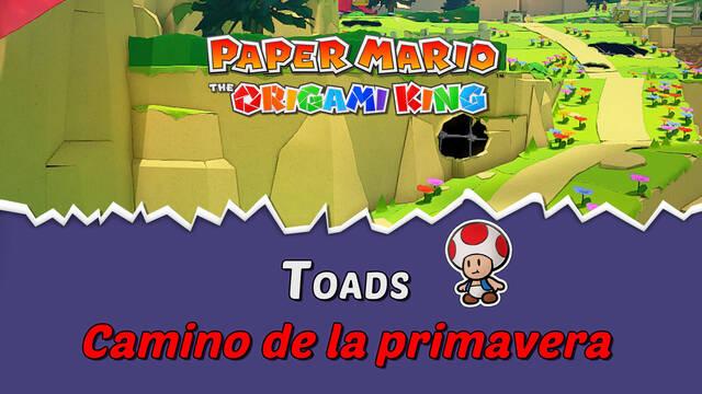 TODOS los Toads en Camino de la primavera de Paper Mario The Origami King - Paper Mario: The Origami King