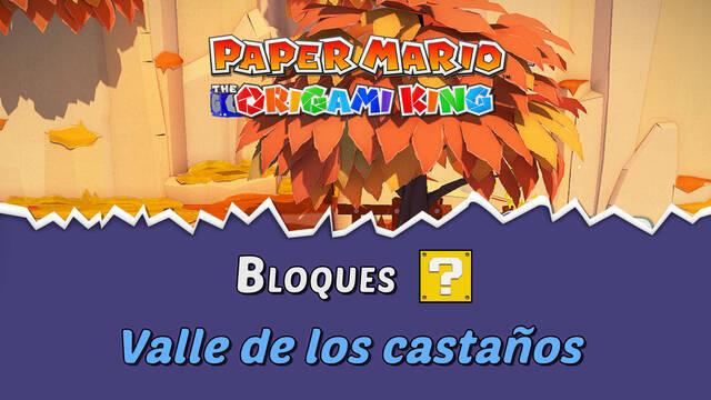 TODOS los bloques ? en Valle de los casta�os de Paper Mario The Origami King - Paper Mario: The Origami King