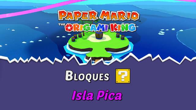 TODOS los bloques ? en Isla Pica de Paper Mario The Origami King - Paper Mario: The Origami King