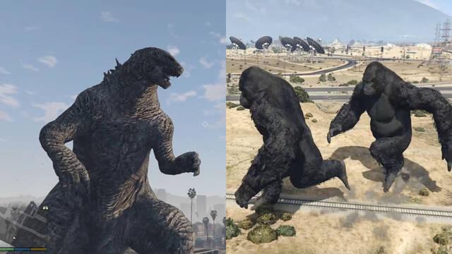Ya est�n disponibles los divertidos mods para GTA 5 de King Kong y Godzilla