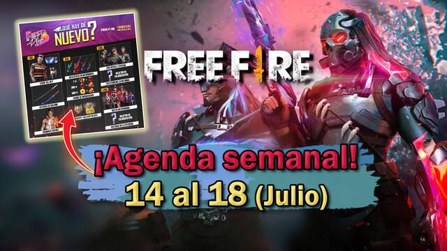 FREE FIRE | Agenda semanal del 14 al 18 de julio: Todas las novedades y contenidos
