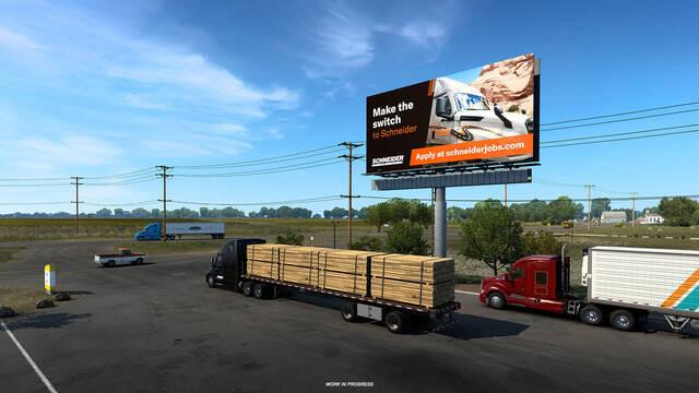 Una empresa de log�stica se anuncia en American Truck Simulator.