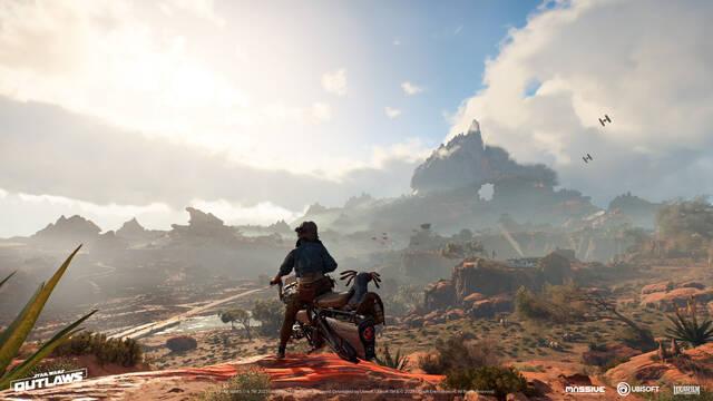 Los planetas de Star Wars Outlaws se podrán cruzar en unos 4 o 5 minutos conduciendo un Speeder