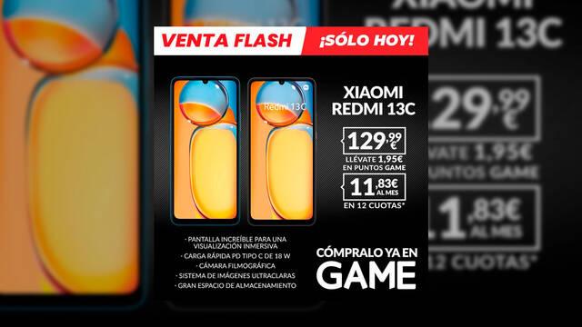  Xiaomi Redmi 13C de oferta en GAME s�lo hoy y hasta agotar existencias