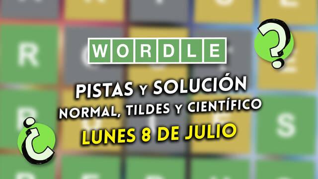 Pistas y soluciones para el Wordle del lunes 8 de julio de 2024