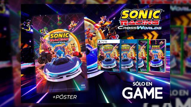 Reserva Sonic Racing: CrossWorlds en GAME con p�ster de regalo