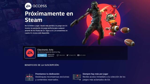 EA Acces ya dispone de p�gina propia en Steam.