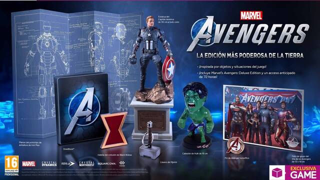 GAME presenta las ediciones y merchandising de Marvel's Avengers.