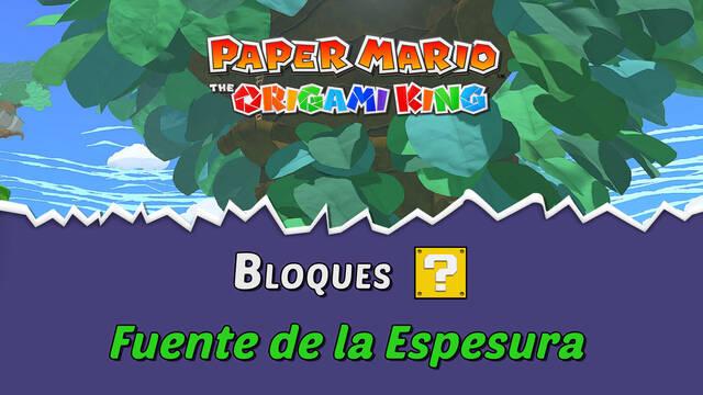 TODOS los bloques ? en Fuente de la Espesura de Paper Mario The Origami King - Paper Mario: The Origami King