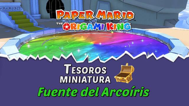TODOS los tesoros en Fuente del Arcoíris de Paper Mario The Origami King  - Paper Mario: The Origami King