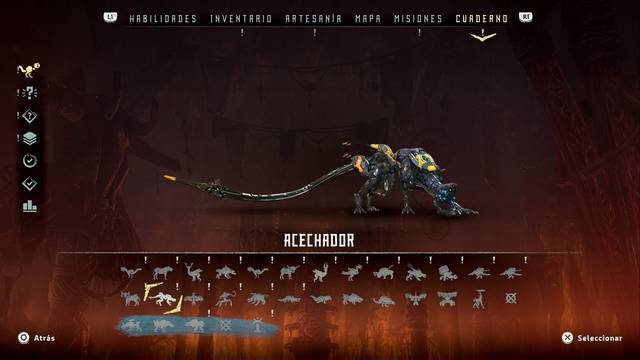 Acechador en Horizon: Zero Dawn - Puntos d�biles y recompensas - Horizon: Zero Dawn