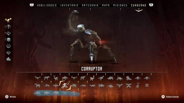 Corruptor en Horizon: Zero Dawn - Puntos d�biles y recompensas - Horizon: Zero Dawn