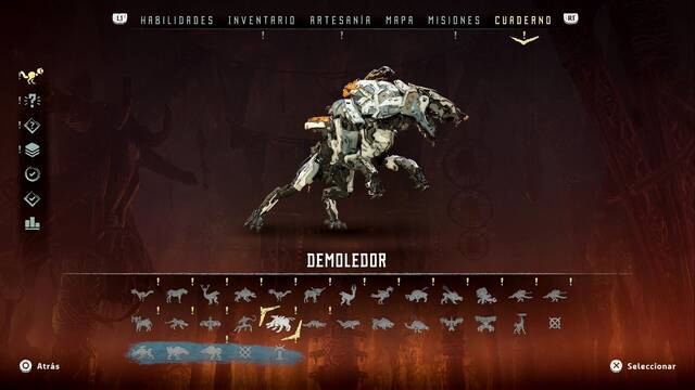 Demoledor en Horizon: Zero Dawn - Puntos d�biles y recompensas - Horizon: Zero Dawn