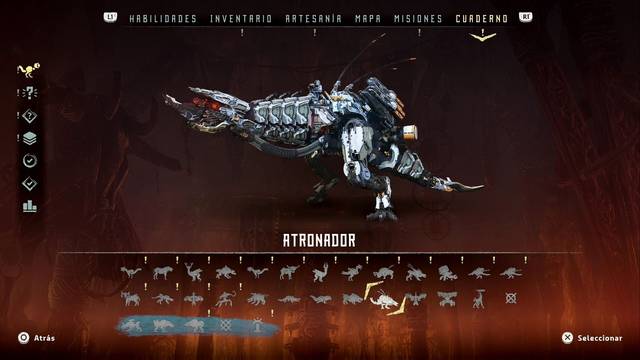 Atronador en Horizon: Zero Dawn - Puntos d�biles y recompensas - Horizon: Zero Dawn